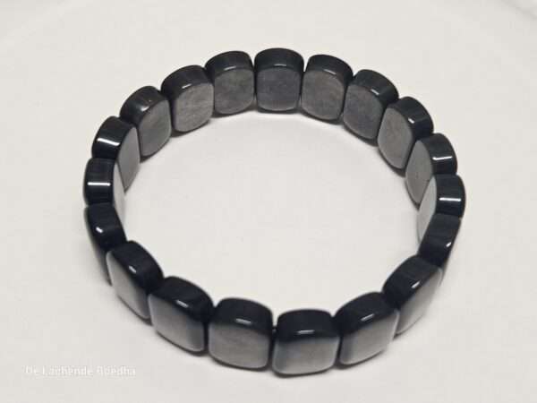 Zilver obsidiaan armband - Afbeelding 2