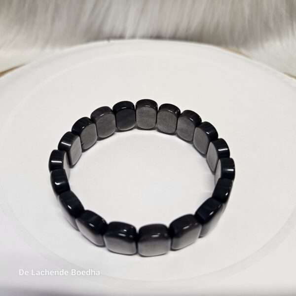 Zilver obsidiaan armband - Afbeelding 2