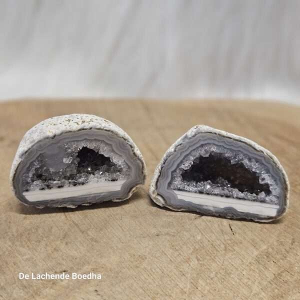 Agaat geode paar