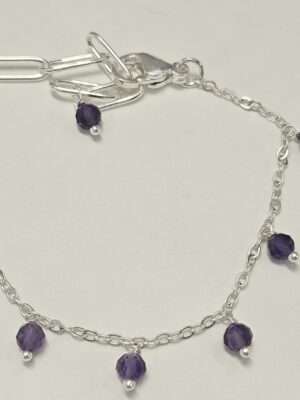 Armband chained Amethist