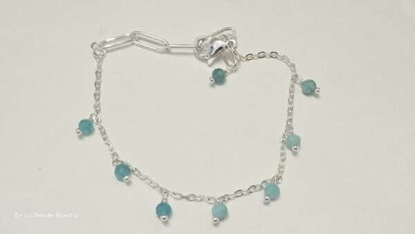 Armband chained Amazoniet