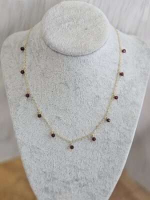 ketting granaat gold plated