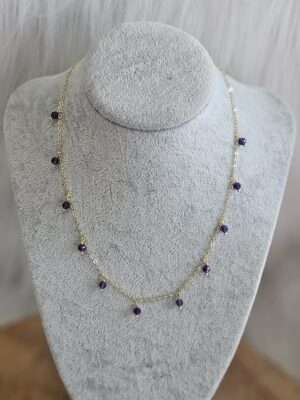 ketting amethist gold plated
