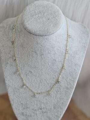 ketting labradoriet gold plated