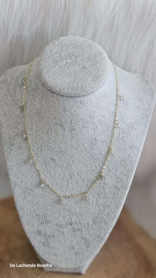 ketting labradoriet gold plated