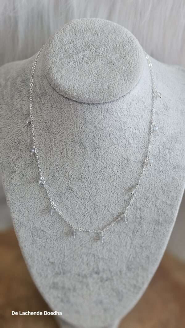 ketting labradoriet palladium plated