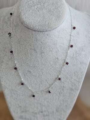 ketting granaat palladium plated