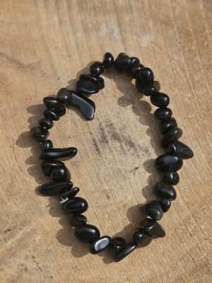 Obsidiaan regenboog armband