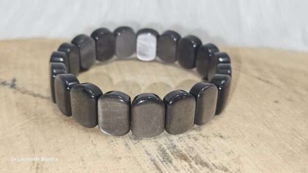 Zilver obsidiaan armband