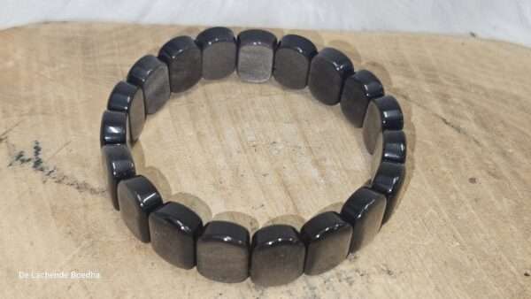 Zilver obsidiaan armband - Afbeelding 2