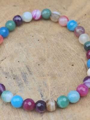 Agaat gekleurd armband