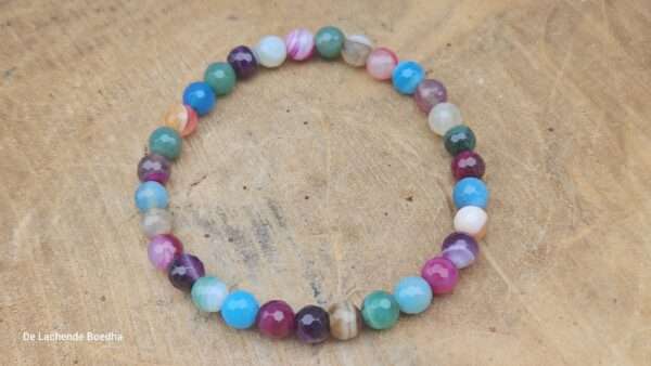 Agaat gekleurd armband