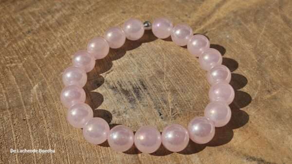 Roze aurakwarts armband