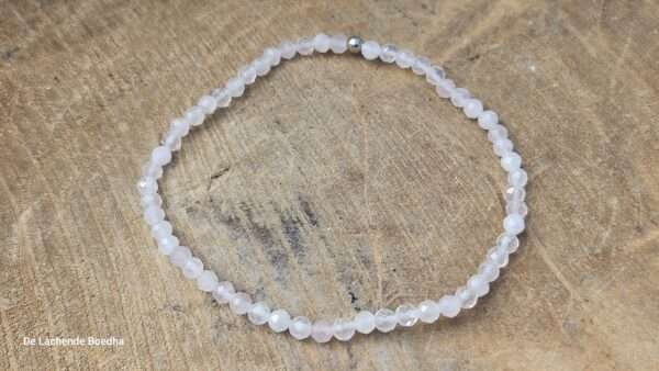Rozenkwarts facet armband