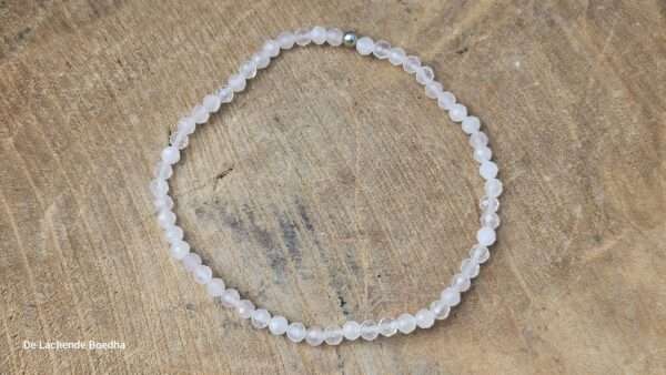 Rozenkwarts facet armband - Afbeelding 2