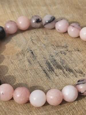 Roze andes opaal armband
