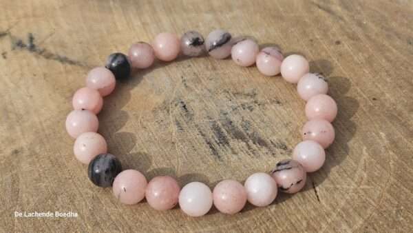 Roze andes opaal armband
