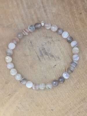 Botswana agaat facet armband