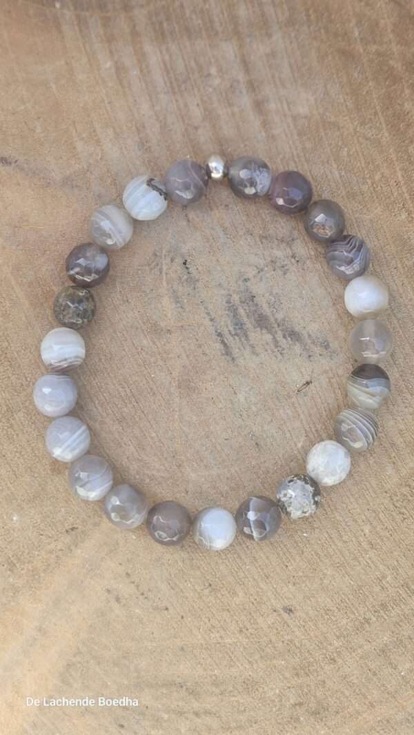 Botswana agaat facet armband