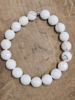 Magnestiet facet geslepen armband