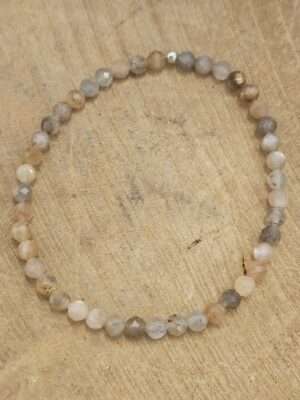 Maansteen mix facet armband