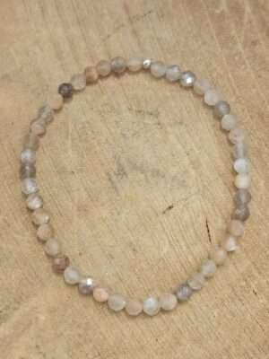 Maansteen mix facet armband