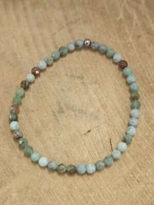Chrysocolla facet armband