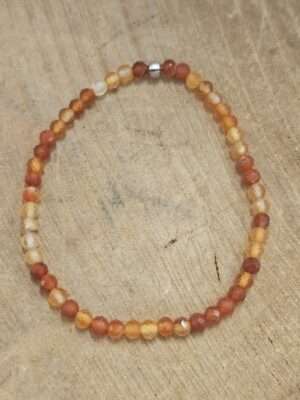 Carneool facet armband